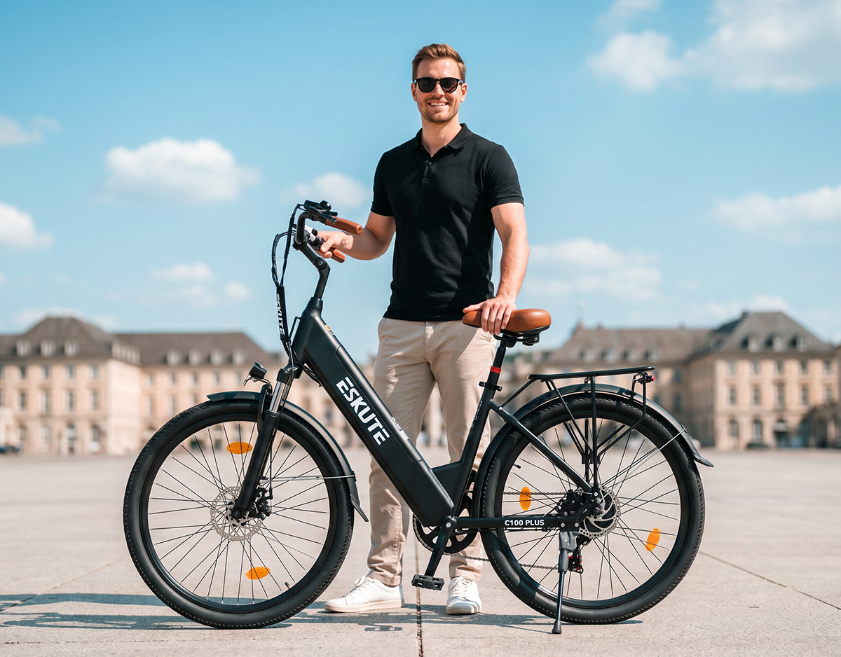 Eskute C100 Plus stadscykel med elassistans