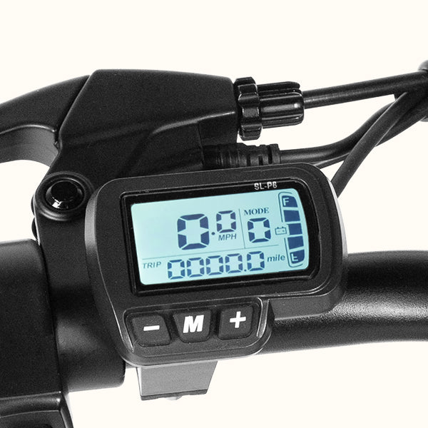 Smartes LCD-Display des C202 City-E-Bikes mit Echtzeitdaten zu Geschwindigkeit, Akku und Fahrmodus