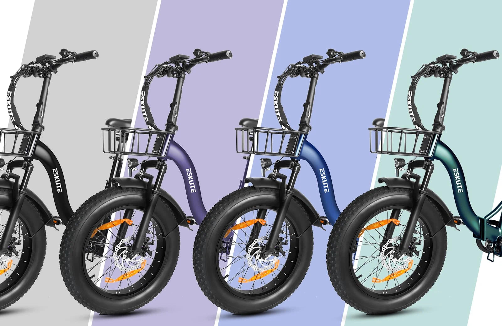 Eskute D202 E-Bike in verschiedenen Farben für persönlichen Stil im Alltag und Stadtverkehr
