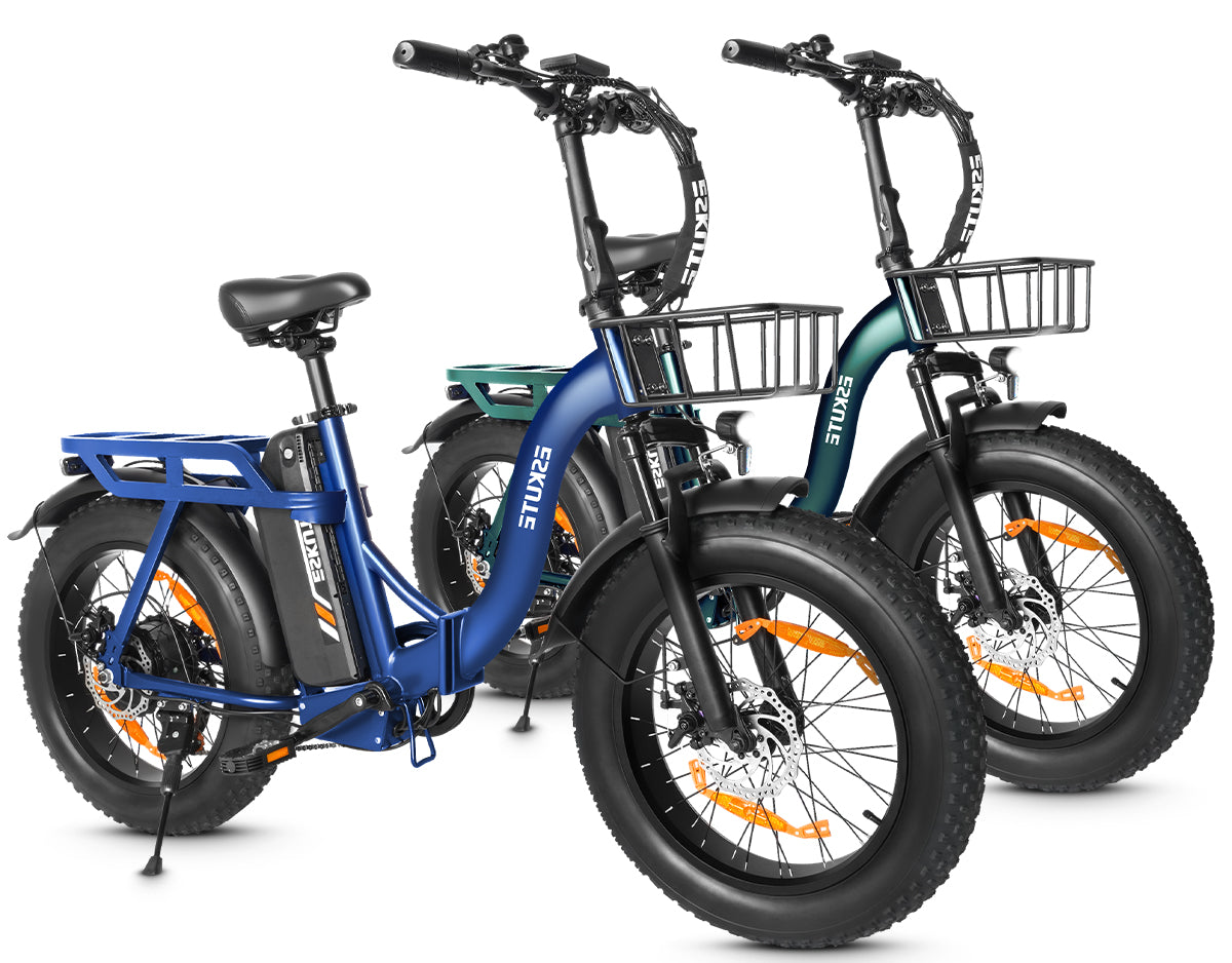 Eskute D202 Klapp-E-Bike in Blau und Grün