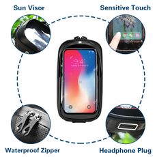Fahrrad Lenkertasche Rahmentasche für Handy bis 6,5 Zoll